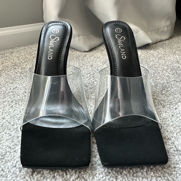 ShoeLand Clear High Heel Sandals, Women’s 7.5 - Picture 2 of 6